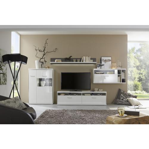 Highboard Trento 2 | weiß Hochglanz | LED Beleuchtung