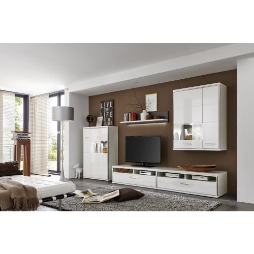 Highboard Trento 2 | weiß Hochglanz | LED Beleuchtung