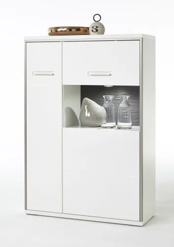 Highboard Trento 2 | weiß Hochglanz | LED Beleuchtung