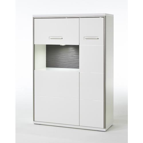 Highboard Trento 3 | weiß Hochglanz | LED Beleuchtung
