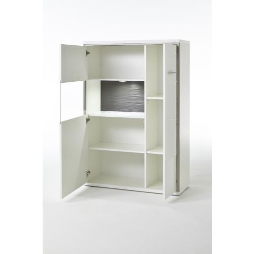 Highboard Trento 3 | weiß Hochglanz | LED Beleuchtung