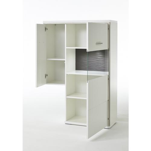 Highboard Trento 4 | weiß Hochglanz | LED Beleuchtung