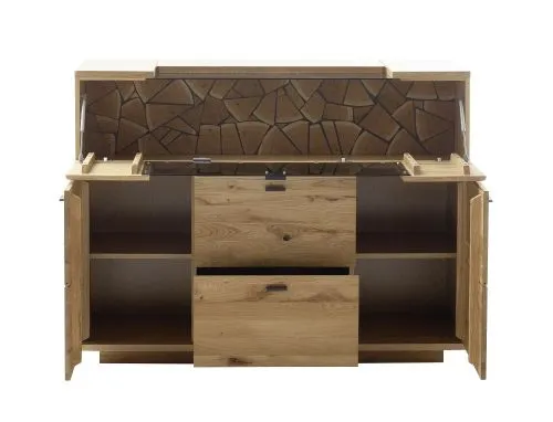 Highboard Venedig | Naturfarben / Wildeiche | optional LED Beleuchtung
