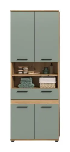 Hochschrank Badschrank Blake | Salbei / Artisan Eiche