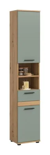 Hochschrank Blake | Salbei / Artisan Eiche