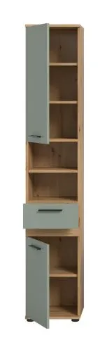 Hochschrank Blake | Salbei / Artisan Eiche