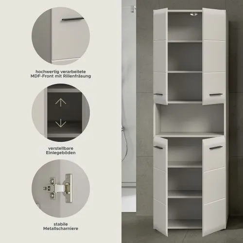 Hochschrank breit Ice | Kaschmir