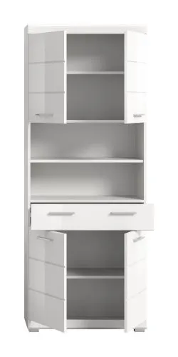 Hochschrank breit Scout 2 | weiß Hochglanz / weiß