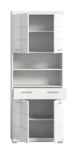 Hochschrank breit Scout | weiß Hochglanz / weiß