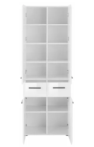 Hochschrank breit Skin | weiß Hochglanz