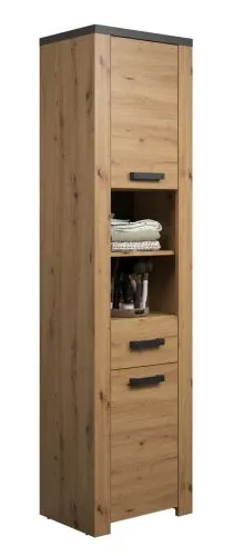 Hochschrank Follow | Artisan Eiche / Matera grau