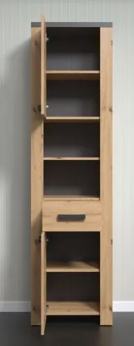 Hochschrank Follow | Artisan Eiche / Matera grau