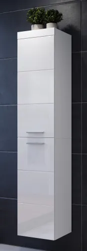 Hochschrank / Hängeschrank Devon | weiß Hochglanz