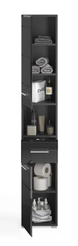 Hochschrank Linus | schwarz Hochglanz