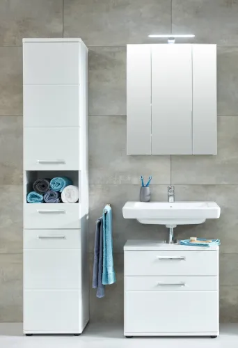 Hochschrank Monte | weiß Hochglanz