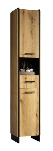 Hochschrank Safiya | Evoke Eiche / Schwarz