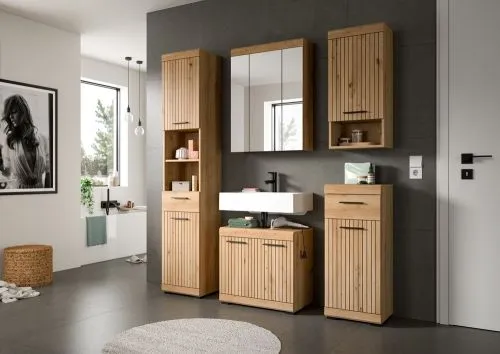 Hochschrank Scout | mit Schubkasten | Artisan Eiche
