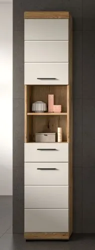 Hochschrank Scout | mit Schubkasten | Kaschmir / Evoak Oak