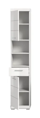 Hochschrank Scout | weiß Hochglanz / weiß