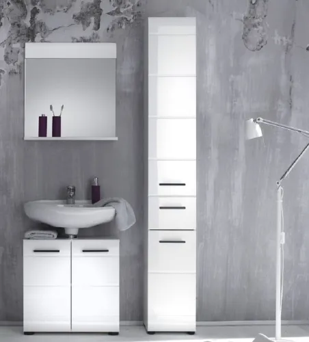 Hochschrank Skin | weiß Hochglanz