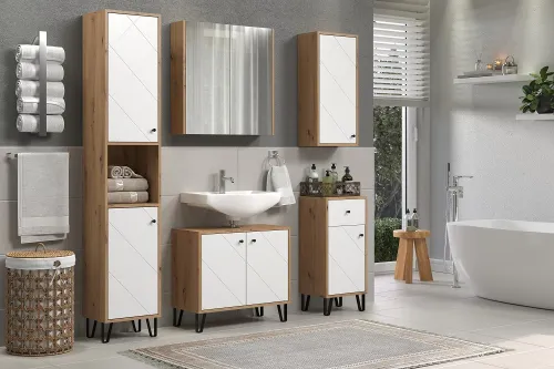 Hochschrank Touch | Artisan Eiche / weiß