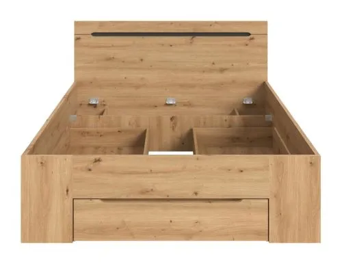 Holzbett Canu | mit Auszüge | artisan / Basalt grau