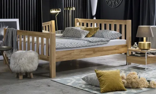 Holzbett massiv Bondi | Kernbuche geölt | 120x200