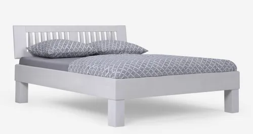 Holzbett massiv Dahlia | Buche weiß lackiert | 100x210 | Kopfteil 3