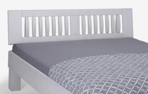 Holzbett massiv Dahlia | Buche weiß lackiert | 100x210 | Kopfteil 3