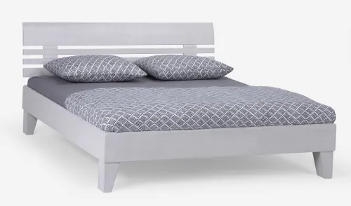 Holzbett massiv Dahlia | Buche weiß lackiert | 120x210 | Kopfteil 1