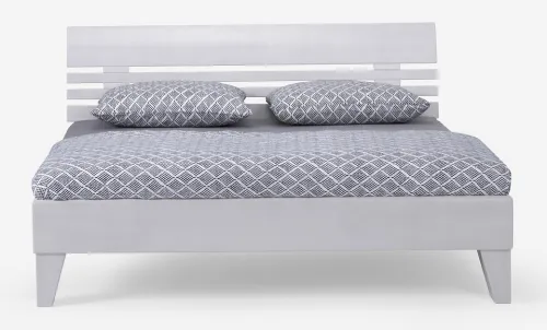 Holzbett massiv Dahlia | Buche weiß lackiert | 180x220 | Kopfteil 1