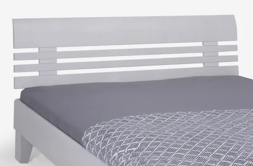 Holzbett massiv Dahlia | Buche weiß lackiert | 90x200 | Kopfteil 1