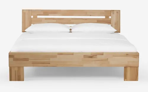 Holzbett massiv Dahlia | Kernbuche geölt | 120x210 | Kopfteil 4