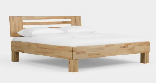 Holzbett massiv Dahlia | Kernbuche geölt | 90x210 | Kopfteil 2