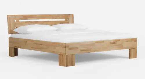 Holzbett massiv Dahlia | Kernbuche geölt | 90x210 | Kopfteil 4