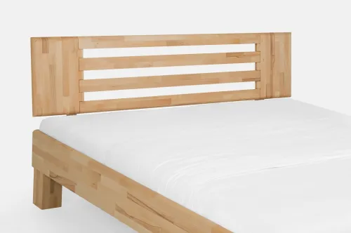 Holzbett massiv Dahlia | Kernbuche geölt | 90x220 | Kopfteil 2