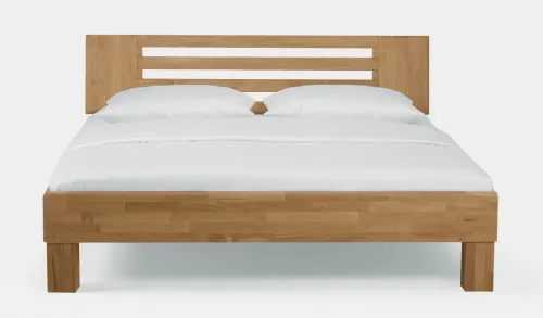 Holzbett massiv Dahlia | Wildeiche Honig geölt | 140x220 | Kopfteil 2