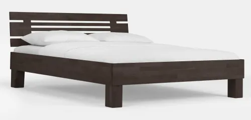 Holzbett massiv Daisy | Buche wenge lackiert | 100x210 | Kopfteil 1