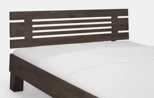 Holzbett massiv Daisy | Buche wenge lackiert | 140x220 | Kopfteil 1