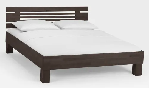 Holzbett massiv Daisy | Buche wenge lackiert | 90x200 | Kopfteil 1