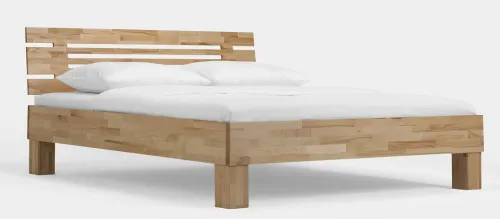 Holzbett massiv Daisy | Kernbuche geölt | 120x220 | Kopfteil 1