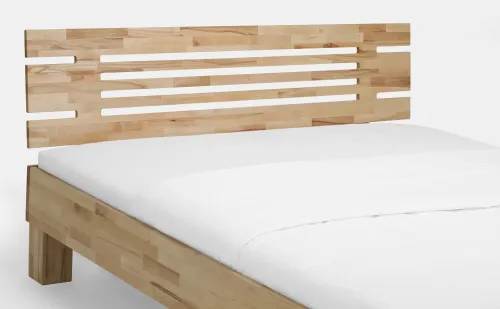 Holzbett massiv Daisy | Kernbuche geölt | 140x210 | Kopfteil 1