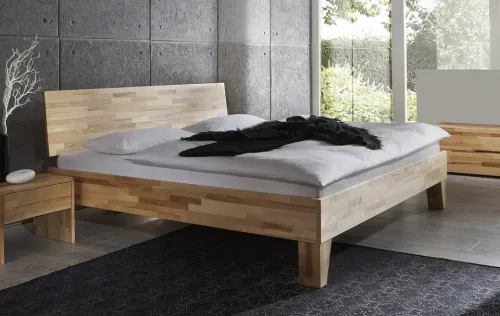 Holzbett massiv Daisy | Kernbuche geölt | 180x210 | Kopfteil 2