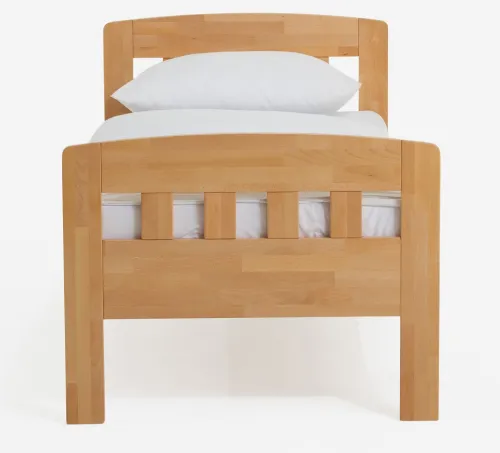 Holzbett massiv Jasmine | Buche lackiert | 120x200 | mit Fußteil