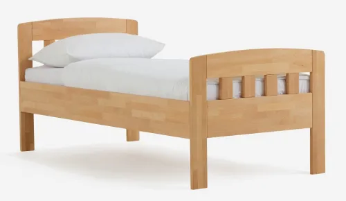 Holzbett massiv Jasmine | Buche lackiert | 120x210 | mit Fußteil