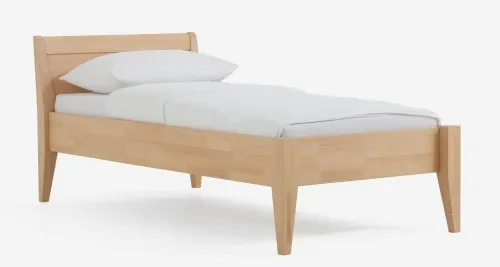 Holzbett massiv Jasmine | Buche natur geölt | 100x190 | ohne Fußteil