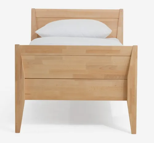 Holzbett massiv Jasmine | Buche natur geölt | 90x220 | mit Fußteil