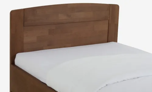 Holzbett massiv Jasmine | Buche walnuss geölt | 100x190|ohne Fußteil