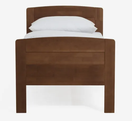 Holzbett massiv Jasmine | Buche walnuss geölt | 100x210|mit Fußteil