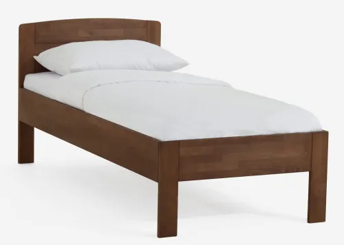 Holzbett massiv Jasmine | Buche walnuss geölt | 120x210 | ohne Fußteil